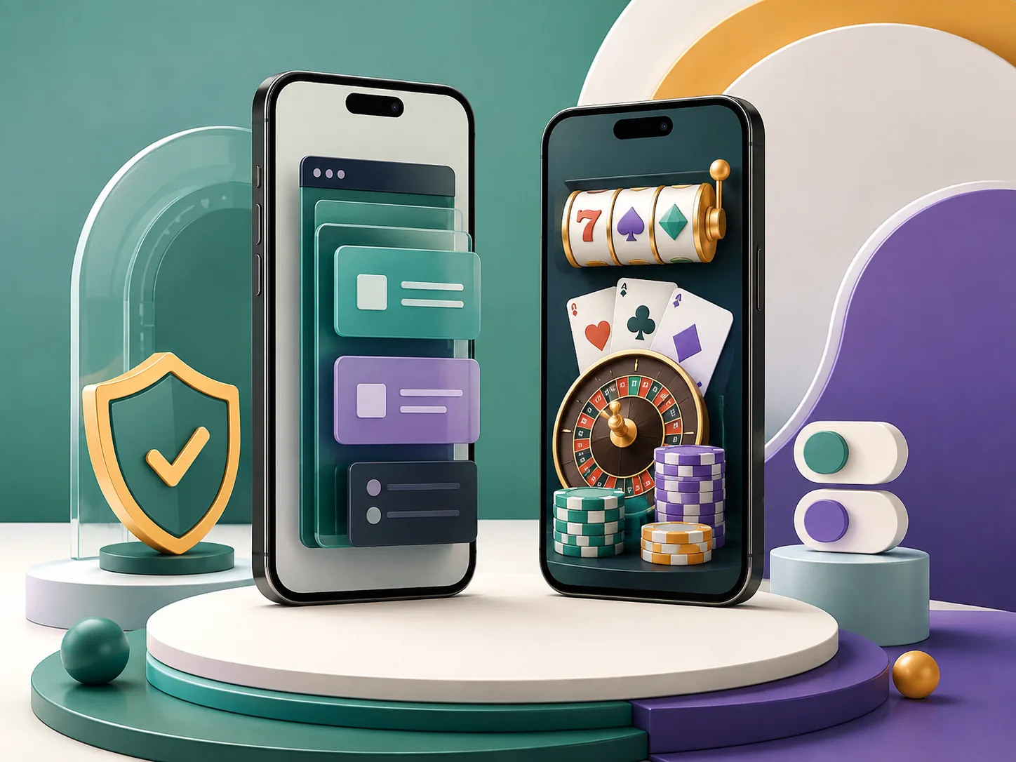 Ilustrasi akses kasino melalui browser dan perangkat mobile